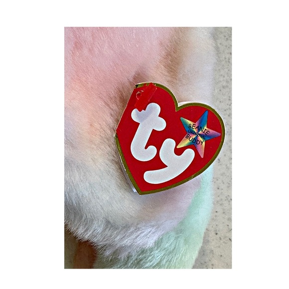 Ty Hippie Bunny - Beanie Buddy - Picture 4 of 6